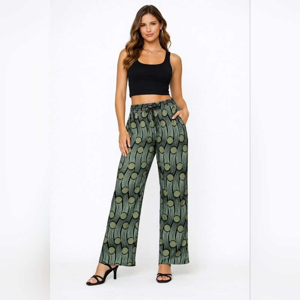 ZARA SOFT PRINTED TROUSERS SIZE S 2707 080 500